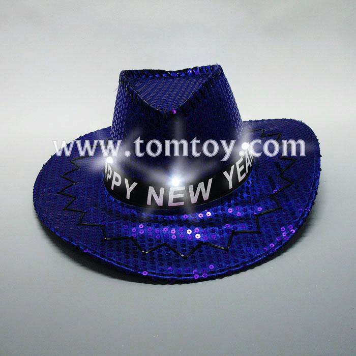 Blue Sequin Light Up LED Cowboy HatTomtoy