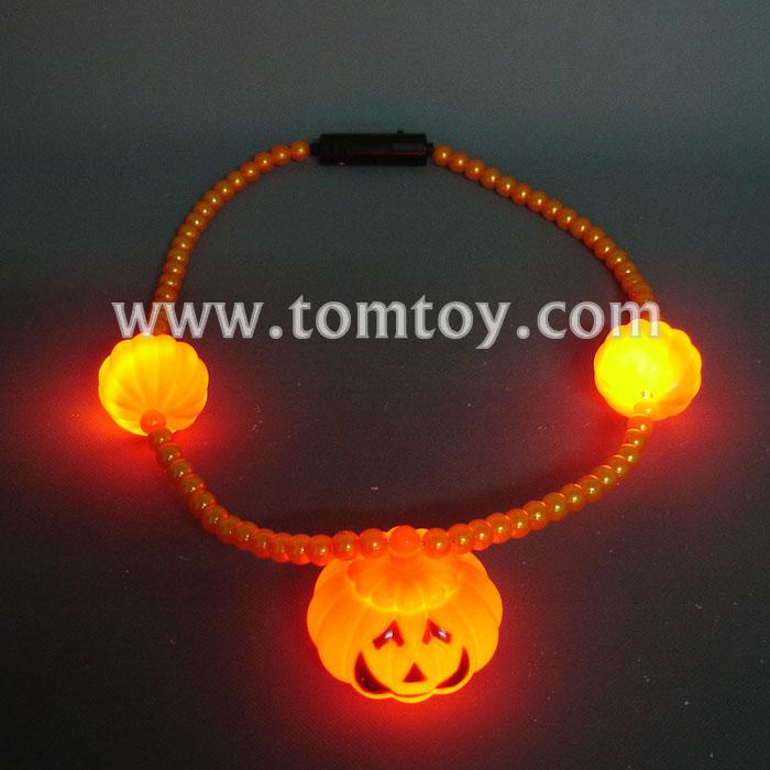 Light Up Halloween Pumpkin NecklaceTomtoy