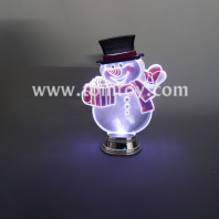 acrylic snowman light up christmas ornament tm05136