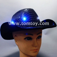 black led flashing hat with sequins tm02175