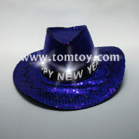 blue sequin light up led cowboy hat tm02965