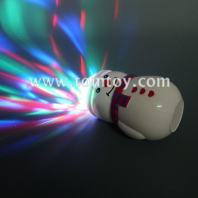 christmas led snowman spinning prism ball with music tm00794
