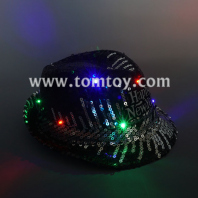 cool light up sequin fedora hat tm03149-bk