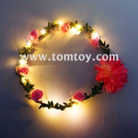 festive fever light up purple and pink flower crown tm02986