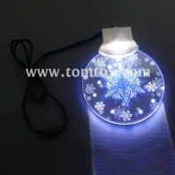 flashing disc necklace with snowflakes printing tm129-037