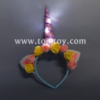 flashing rose flower unicorn headband tm03251