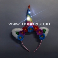 flashing unicorn head bands tm03252