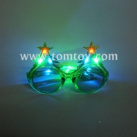glitter christmas light up flashing led sunglasses tm00221