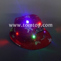 happy new year led fedora hat tm03145-rd