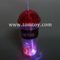 led flashing drink cup with straw tm02317