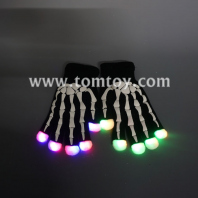 led gloves with hand bone printing tm04870