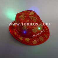led golden pattern christmas fedora hats tm02948