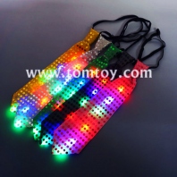 led light up colorful sequin tie tm02960