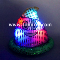 led light up emoji-icon poop hat tm03183-ygp