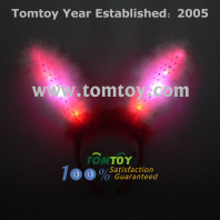led light up flashing fluffy bunny ears tm025-044rw
