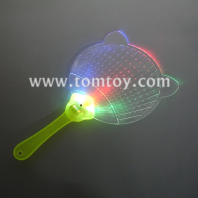 led light-up flashing multi-color flat hand fan tm02972