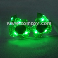 led light up green shamrock sunglasses tm00890