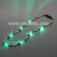 led red green white beads necklace tm03276