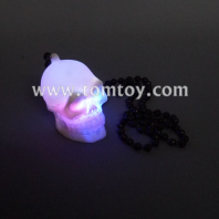 led skull necklace with beads tm00027