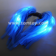 light up blue hair noodles headband with blue ribbon tm03019-bu