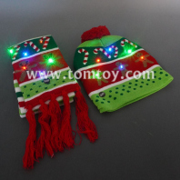 light up christmas knitted hat and scarf tm06937