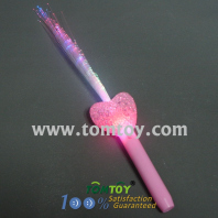 light up heart fiber optic stick tm00320