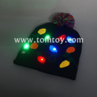 light up knitted hat with light string pattern tm04002