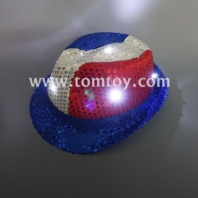 light up led fedora hats tm02405-rwb