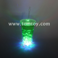light up skull tumbler cup with straw tm01852-gn