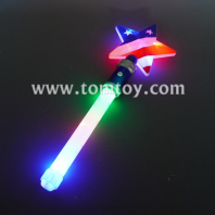 light up star wand with american flag tm06109