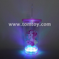 light up unicorn cup with straw tm06537