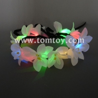 lily flower crown with adjustable ribbon for wedding festivals tm03009