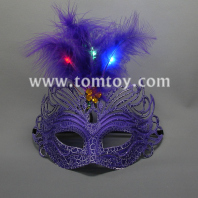 mardi gras masquerade party led masks tm179-002-pur