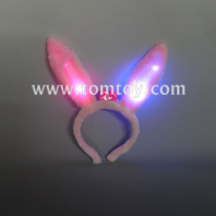 pink cute light up rabbit ear headband tm02738