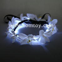 white lily flower crown with adjustable ribbon for wedding festivals tm03010