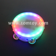 white round led tambourine 6.5 inches tm02373