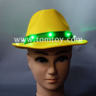 yellow led light up fedora hat for jazz tm02174