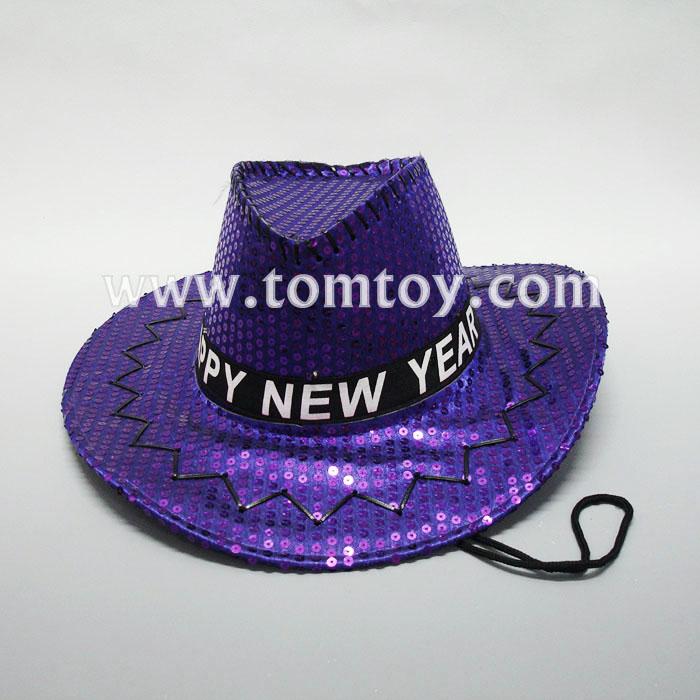 Blue Sequin Light Up LED Cowboy HatTomtoy