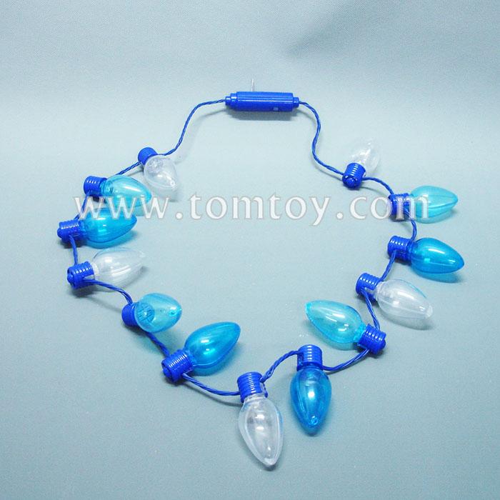 LED Light Up Christmas Bulb Necklace Party FavorsTomtoy
