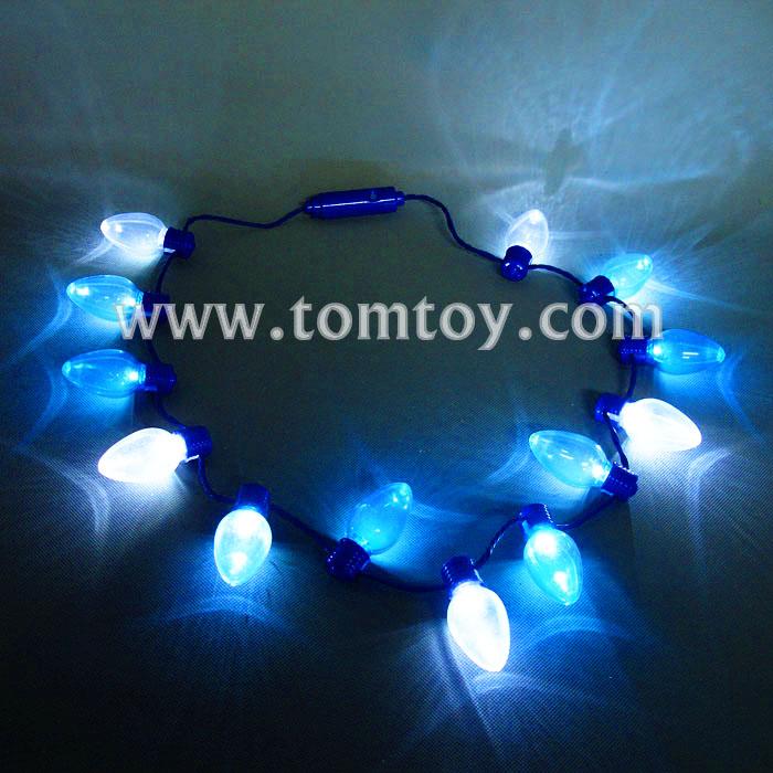 LED Light Up Christmas Bulb Necklace Party FavorsTomtoy