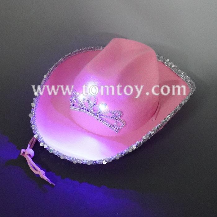 Light Up Pink Crown Cowboy HatTomtoy