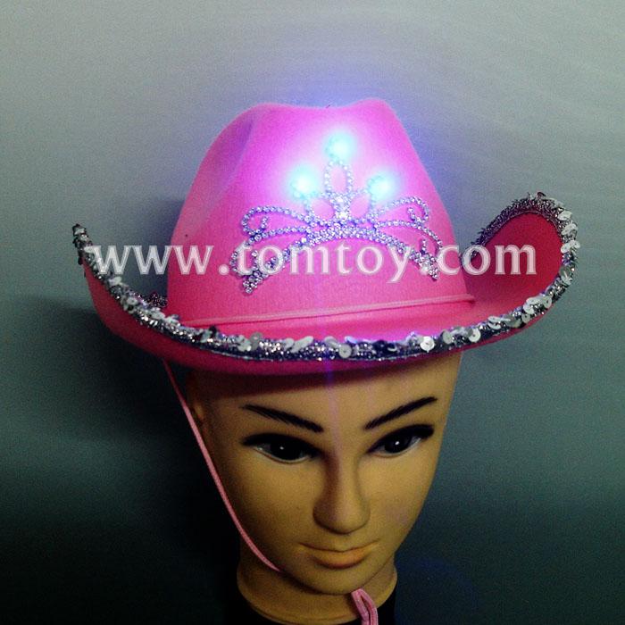 Pink Light Up Cowboy Hats For WomenTomtoy