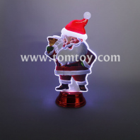 acrylic santa light up christmas ornament tm05132