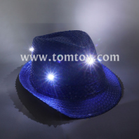 fashion led sequin fedora hat tm03144-bl