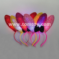 flashing led cute rabbit ear headband tm02753