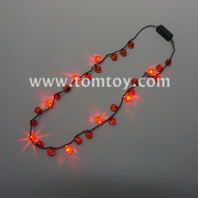 flashing pumpkin string halloween necklace tm02734