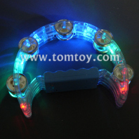 half moon led light up tambourine tm02369-bl