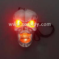 jumbo light up skull necklace tm06588-silver