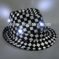 led chequering fedora hats tm000-049-chk