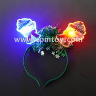 led christmas green snowman drizzle headband tm09145